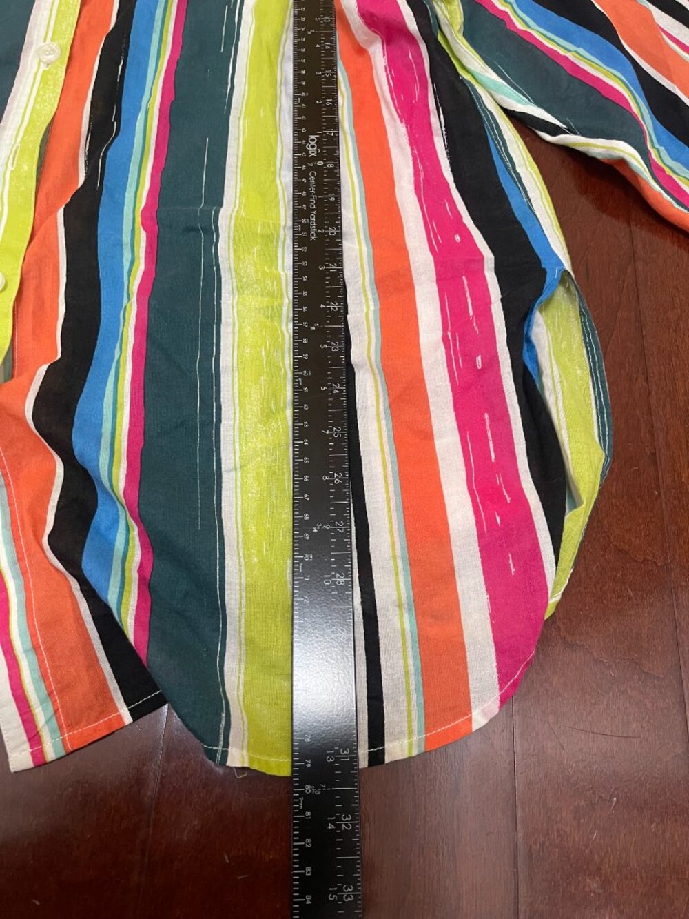 Anne Cole Multi Stripe Boyfriend Swimsuit Cover-Up XL - Picture 5 of 9